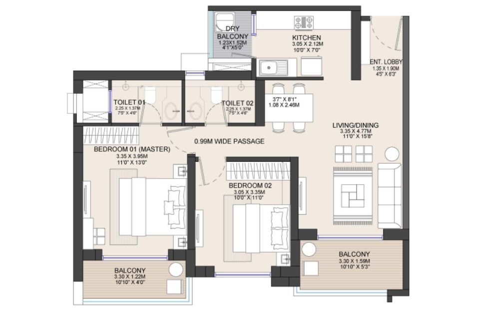 2 BHK The Gale Godrej