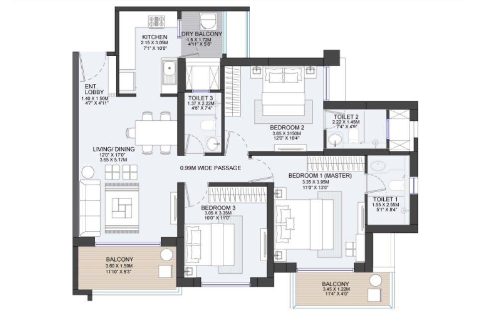 3 BHK The Gale Godrej